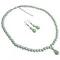 Beautiful Lite Green Pearls Wedding Flower Girls Jewelry Set