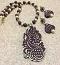 Handcrafted Embossed Brown/Gold Terracotta Jewelry Set