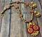 Red & Yellow Handcrafted Polymer Clay Art Jewelry Set