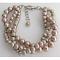 Twisted Three Strand Bracelet Champagne Pearl Jewelry