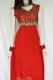 Bright Red Anarkali Suit with Gold Beads & Sequins