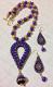 Tear Drop Purple Terracotta Necklace & Earrings Set!!!!!