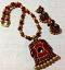 Terracotta Twin peacock Set with Matching Peacock Jhumkas
