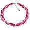 Triple Strand Blush Pink Hot Pink Magenta Combo Necklace Triple Strand Blush Pink Hot Pink Magenta Combo Necklace