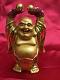 Gold Color Brass Small Laughing Buddha Figurine Gold Color Brass Small Laughing Buddha Figurine