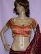 Red Gold readymade Blouse for Saree (S M L) #3734 Red Gold readymade Blouse for Saree (S M L) #3734