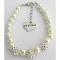 Rhinestones Pavel Ball Bracelet Flower Girl Ivory Bracelet