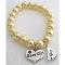 Lucky Foot Jewelry Baby Girl Bracelet Yellow Pearls Bracelet 