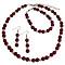 Red Pearls Silver Beads Necklace, Earrings & Bracelet Red Pearls Silver Beads Necklace, Earrings & Bracelet
