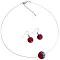 American Flag Inspired Pave Ball Crystals Pendant Earrings Set American Flag Inspired Pave Ball Crystals Pendant Earrings Set