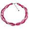 Blush Pink Hot Pink Magenta Combo Wedding Prom Graduation Necklace