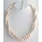 Baby Pink Wedding Necklace Twisted Double Strand Necklace Baby Pink Wedding Necklace Twisted Double Strand Necklace