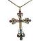 Vintage Multicolor Crystals Color Cross Pendant Gift Jewelry