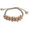 Hand Knitted Braid Freshwater Pearl Peach Bracelet Hand Knitted Braid Freshwater Pearl Peach Bracelet