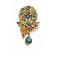 Gorgeous Multicolored Crystals Brooch Pendant