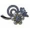 Flower Brooch Pin in Pearls & Cubic Zircon for Bridesmaid 