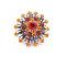 SUNSET Vintage Brooch Orange Lite Siam Crystals Oxidised Metal Brooch SUNSET Vintage Brooch Orange Lite Siam Crystals Oxidised Metal Brooch