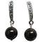 Deep Brown Surgical Post Bridal Wedding Earrings