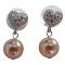 Heart Surgical Post Earrings Peach Pearl Heart Surgical Post Earrings Peach Pearl