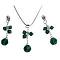 Prom Jewelry AB Crystal Dangling Pendant And Earrings Set Prom Jewelry AB Crystal Dangling Pendant And Earrings Set