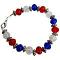 Love USA 4th Of July Celebrate Patriotic Day Red White Blue Bracelet Love USA 4th Of July Celebrate Patriotic Day Red White Blue Bracelet
