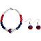 4th of July Patriotic Military Mom Jewelry Red White Blue Bracelet 