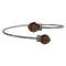 Crafted Smoked Topaz Cuff Bracelet