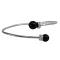 Prom Birthday Party Black Pearls Silver Cuff Bracelet 