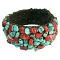 Fun Wear Elegant stylish Gift Cuff Bracelet Turquoise & Coral Nuggets 