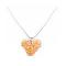 Peach Swarovski Crystals 3D Puffy Heart Handmade Pendant Necklace Peach Swarovski Crystals 3D Puffy Heart Handmade Pendant Necklace
