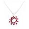 Siam Red & Japanese Glass Beads Pendant w/ Rhodium Silver Chain Siam Red & Japanese Glass Beads Pendant w/ Rhodium Silver Chain