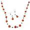 Red Cat Eye Jewelry Set w/ Turmarine Crystals Swarovski Necklace Set Red Cat Eye Jewelry Set w/ Turmarine Crystals Swarovski Necklace Set