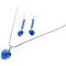 Lite Sapphire Crystals Heart Pendant Jewelry Pendant Earrings 