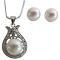 Beauty Elegant Wedding Jewelry Pearls Teardrop Stud Earrings Set 