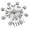 Sparkling Wedding Hair Silver Barrette Cubic Zircon & Rhinestones Sparkling Wedding Hair Silver Barrette Cubic Zircon & Rhinestones