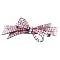 Quinceanera Hair Pieces Gorgeous Pink Crystals Bow Barrette 