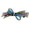 Multicolored Crystal Hair Barrette Fabulous Party Wear Multicolored Crystal Hair Barrette Fabulous Party Wear