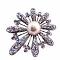 Fan / Flower Shape Brooch Accented /w Rhinestones & Pearls Fan / Flower Shape Brooch Accented /w Rhinestones & Pearls