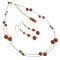 Gorgeous Sexy Party Wear Jewelry Orange Pearls Set Back Drop Down 