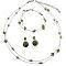 Olivine Dress Green Crystals Double Stranded Necklace Bracelet Bridal Olivine Dress Green Crystals Double Stranded Necklace Bracelet Bridal
