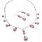 Romantic Rose Crystals & Pink Swarovski Pearls Bridesmaid Necklace Set Romantic Rose Crystals & Pink Swarovski Pearls Bridesmaid Necklace Set