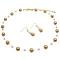 Handmade Jewelry Harvest Gold Pearls Ivory Pearls Gold Chain Jewelry 