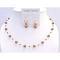 Copper Pearls Crystals Swarovski Wedding Jewelry Set 