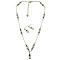 Wonderful Bridesmaid Gift White Pearls Emerald Crystals Gold Plated 