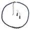 Customized Bridal Wedding Blue Pearls Necklace Blue Gorgeous Jewelry Customized Bridal Wedding Blue Pearls Necklace Blue Gorgeous Jewelry