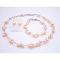 Shop Stylish Wedding Shower Gifts Peach Freshwater Pearls Necklace Set 