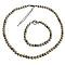 Flower Girls ivory Pearls Necklace & Bracelet with Silver Beads Flower Girls ivory Pearls Necklace & Bracelet with Silver Beads