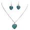 Emerald Heart Romantic Valentine Necklace Earrings Jewelry Emerald Heart Romantic Valentine Necklace Earrings Jewelry