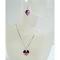 Amethyst Xilion Heart Pendant Swarovski Crystals Heart Jewelry Set 