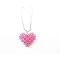 Swarovski Rose Crystals Handmade Puffy Heart Pendant Necklace Swarovski Rose Crystals Handmade Puffy Heart Pendant Necklace